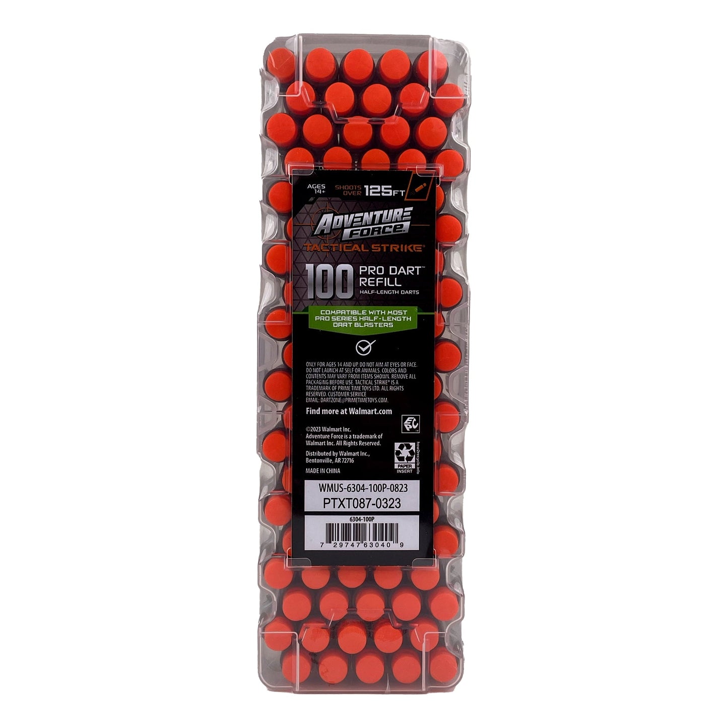 (2 pack) Adventure Force Tactical Strike 100 Half-Length Pro Foam Dart Blaster Refill, Shoots over 125 ft, Compatible with Most Pro Blasters, 14+