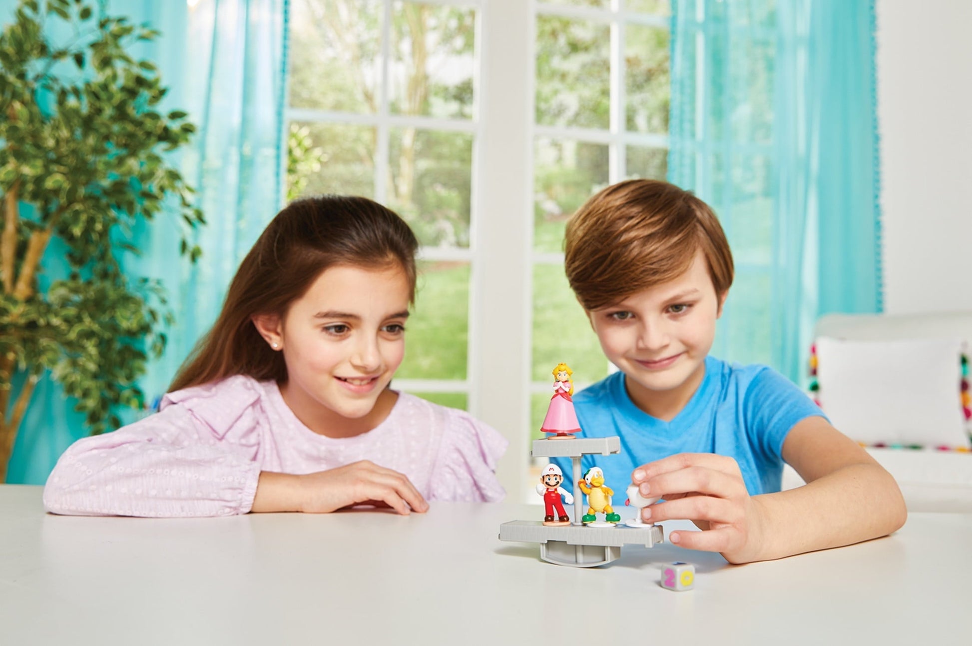 Epoch Games Super Mario Balancing Game - Castle Stage, Tabletop Skill Game with Collectible Super Mario Action Figures