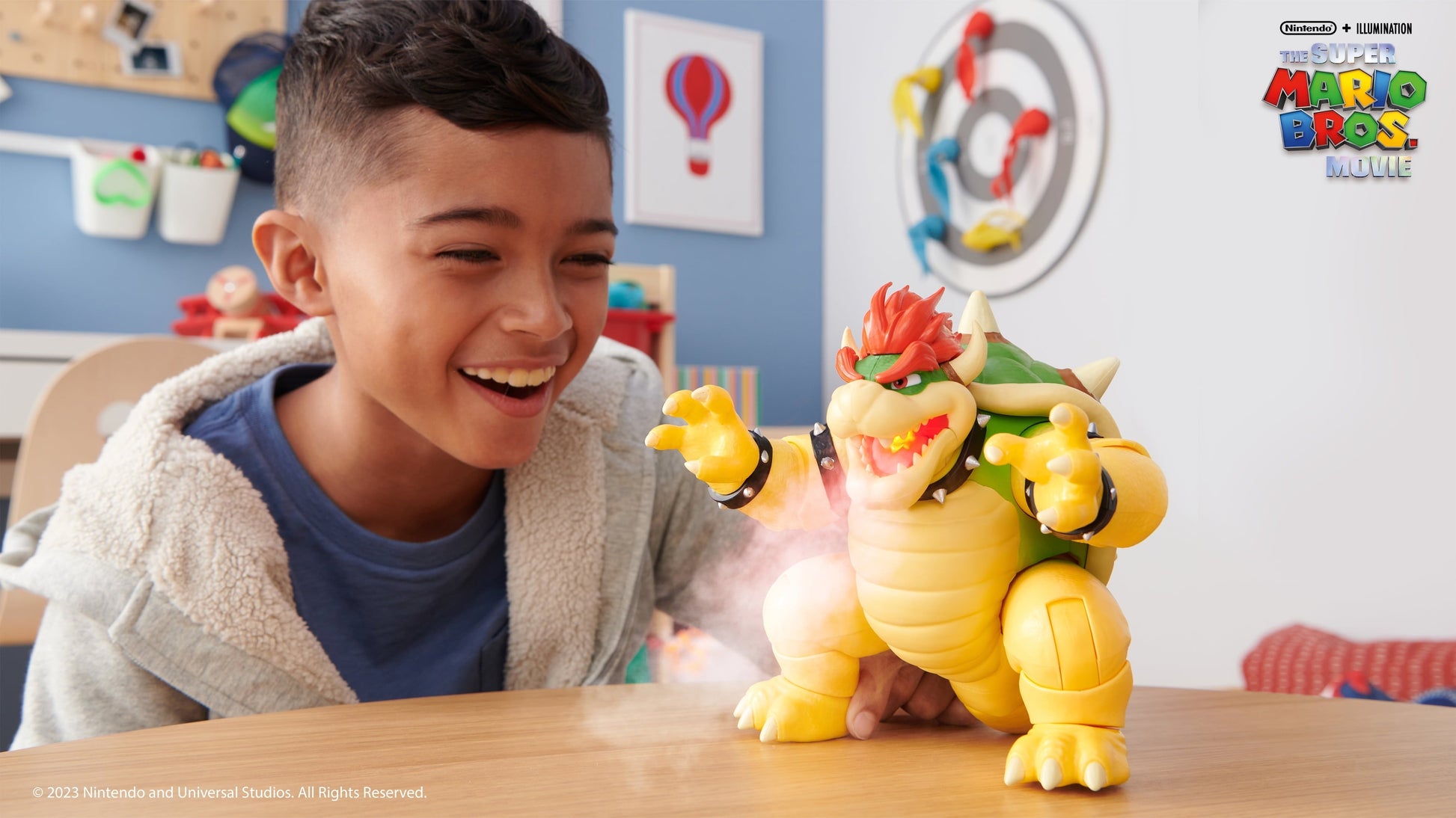 The Super Mario Bros. Movie 7 inch Feature Bowser Action Figure with Fire Breathing Effects