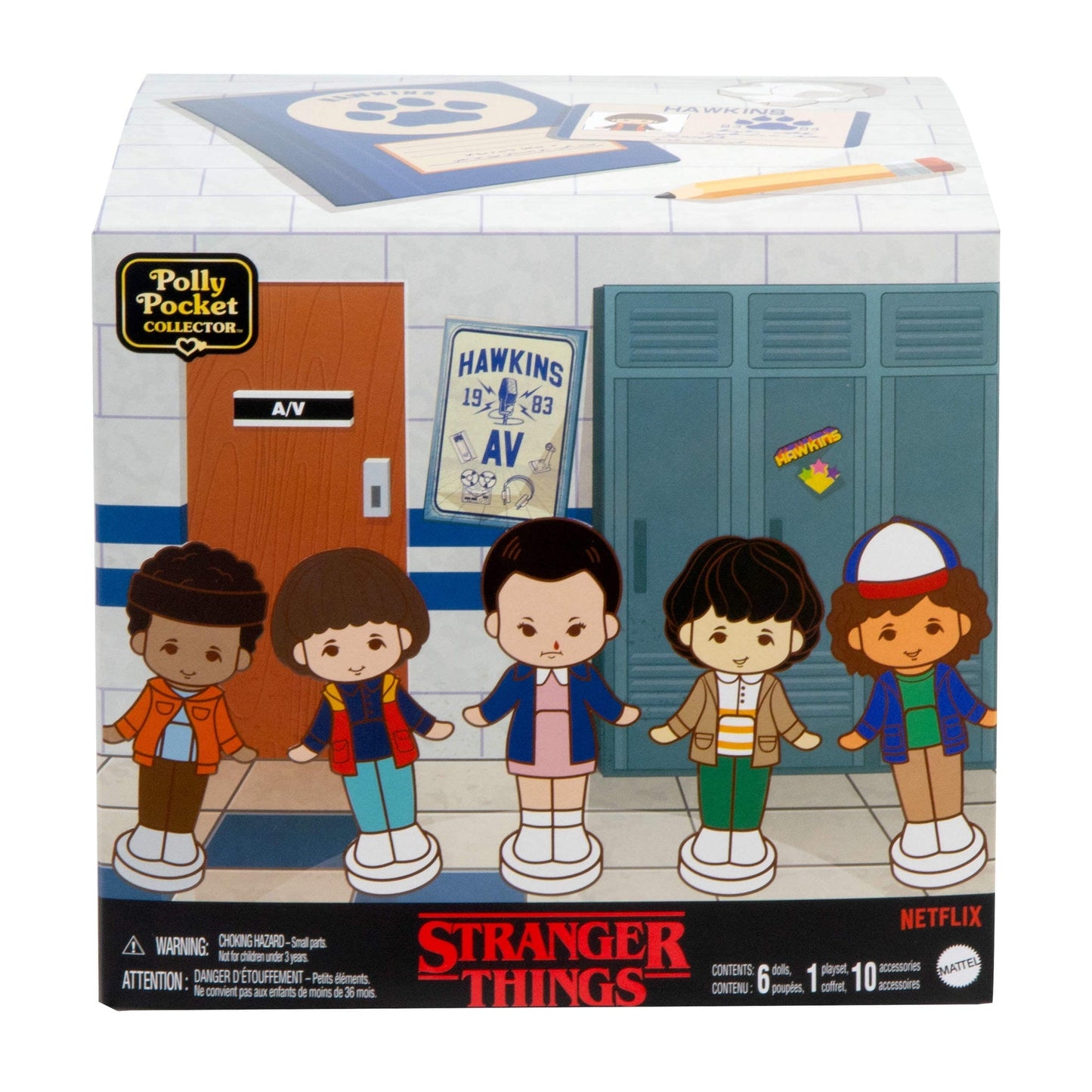 Polly Pocket Collector Stranger Things Compact, Special Edition Dolls and Playset