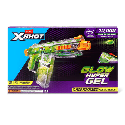 XSHOT Hyper Gel Glow Nightmare Blaster (10,000 Pellets) Outdoor Glow Blaster by ZURU for Ages 14+