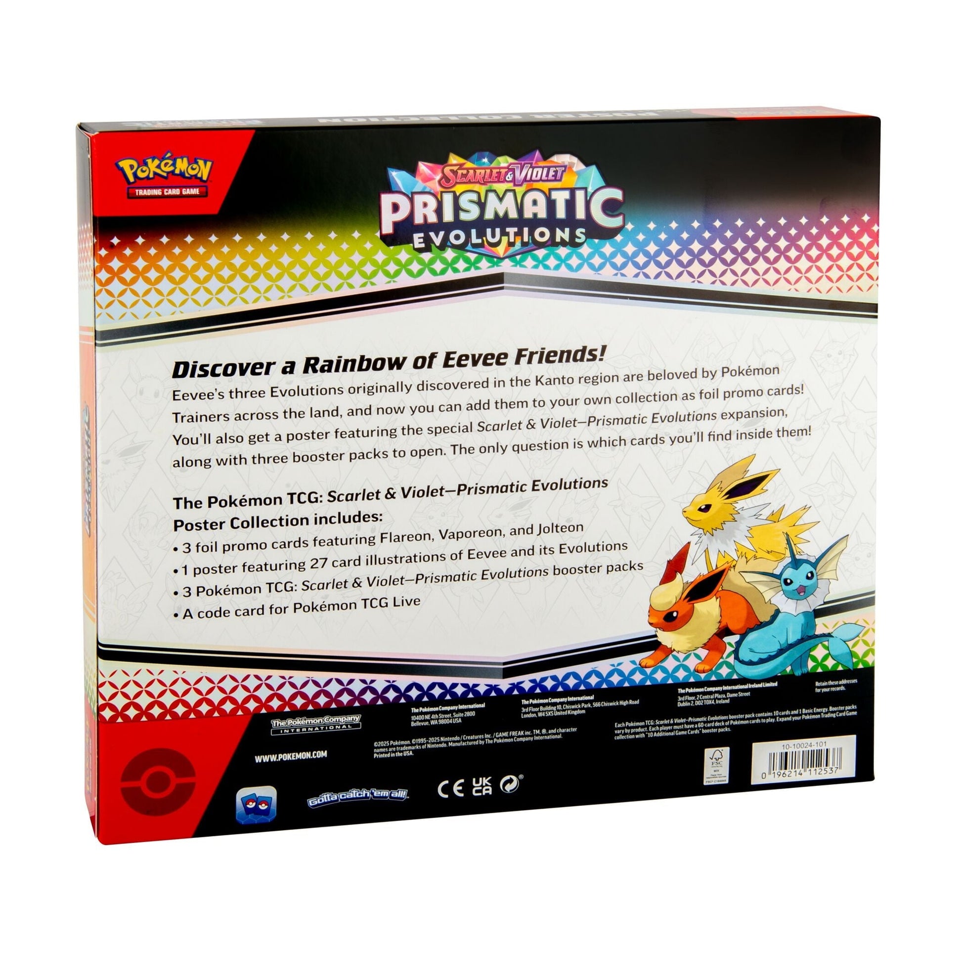 Pokemon Scarlet & Violet 8.5 Prismatic Evolutions Poster Collection
