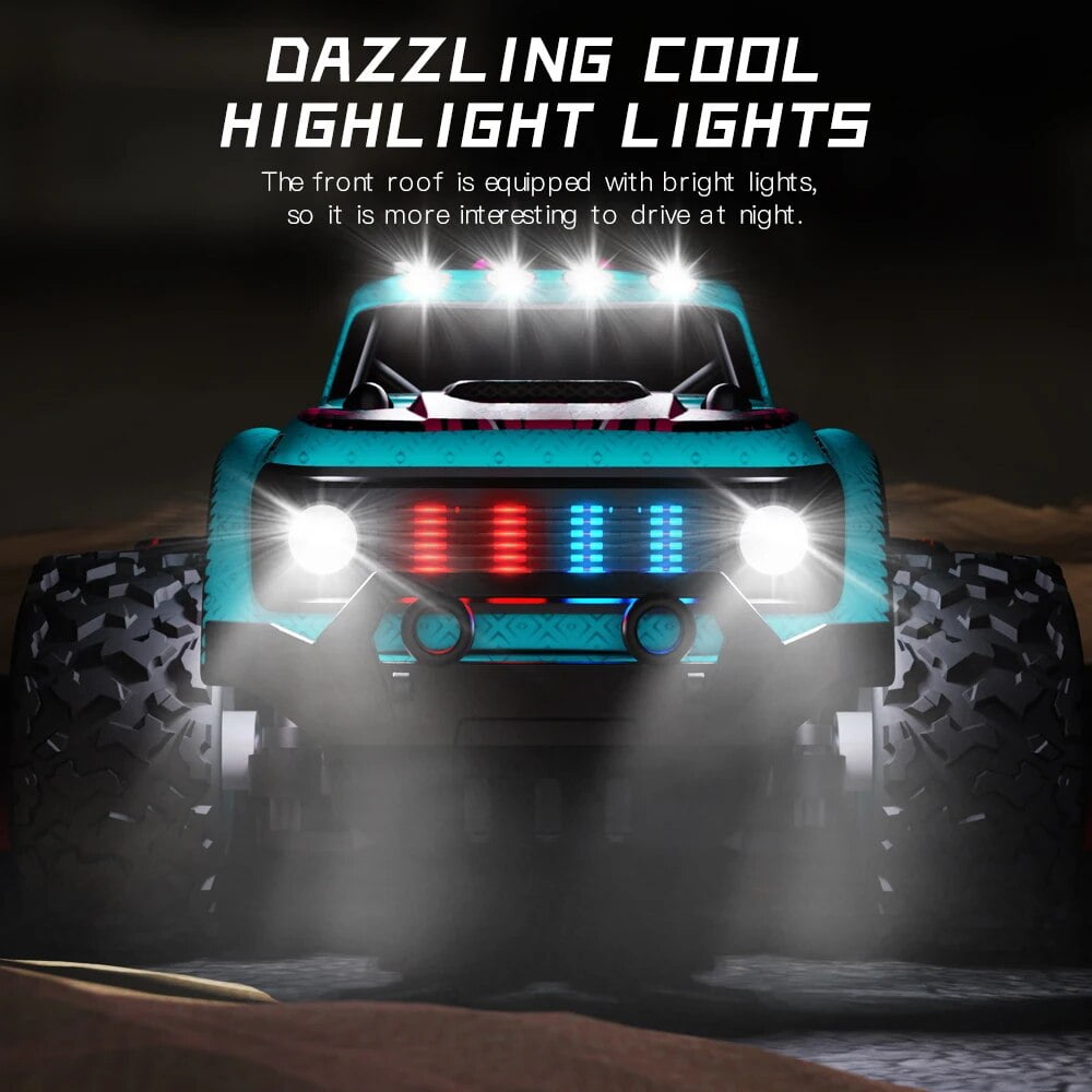 KF23 Remote Control Car, 1:20 Scale High Speed RC Cars, 2WD 20Km/h with Two Rechargeable Batteries, Remote Control Monster Truck Off Road Racing Car Toys for Kids and Boys