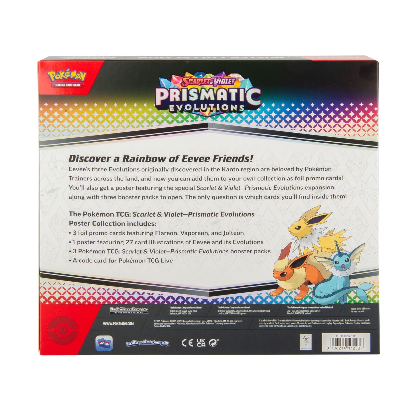 Pokemon Scarlet & Violet 8.5 Prismatic Evolutions Poster Collection