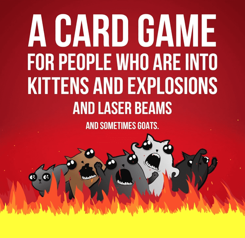 Exploding Kittens Original Edition - Hilarious for Family Game Night - Party Game - For Ages 7 and up - 56 Cards - 2-5 Players - 15 Minutes