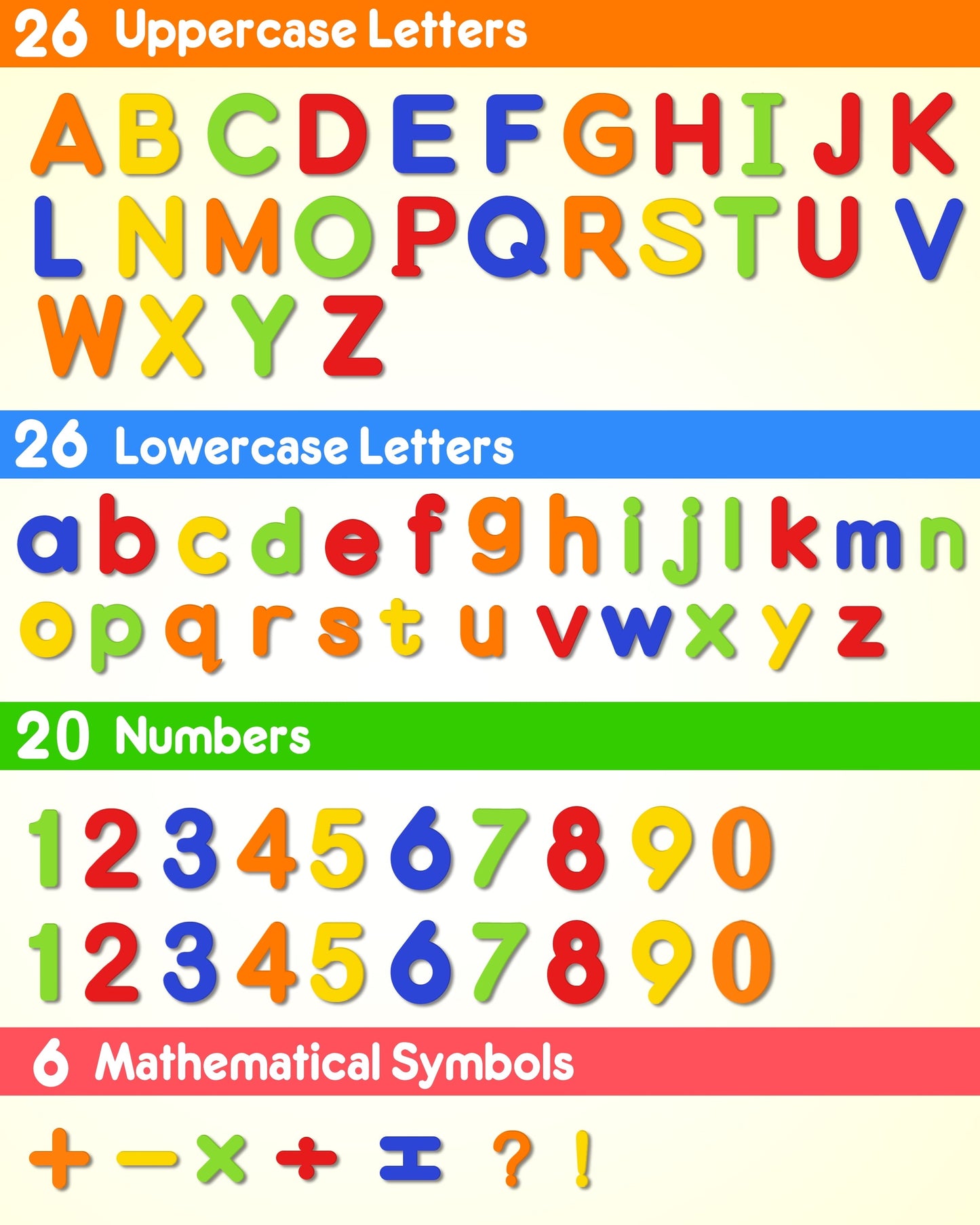 Coogam EVA Fridge Magnetic Numbers and Letters Alphabet Learning Toys for 3 years Old(78 Pieces)