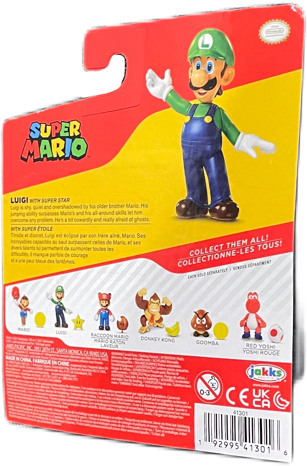 Super Mario Luigi with Super Star Figure