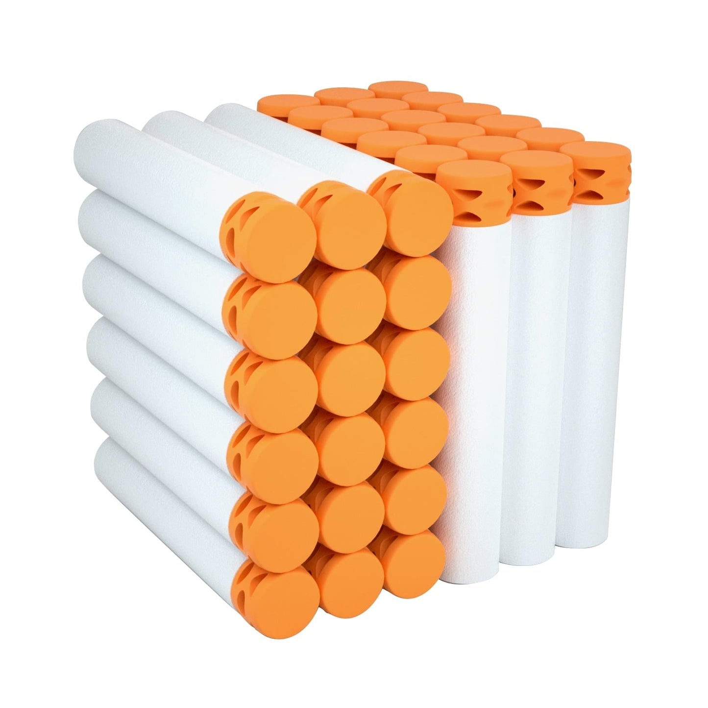 EKIND 500 Pcs Waffles Darts Refill Pack Foam Bullet Compatible for NERF N-Strike Series Blaster (Glow at Dark, White)