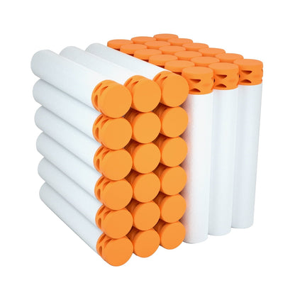 EKIND 500 Pcs Waffles Darts Refill Pack Foam Bullet Compatible for NERF N-Strike Series Blaster (Glow at Dark, White)
