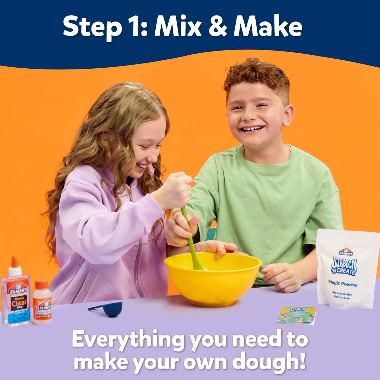 Elmer’s Stretch 'N Create Dough Kit, 3 Ways to Play, Personalization Kit, 16 Piece Kit