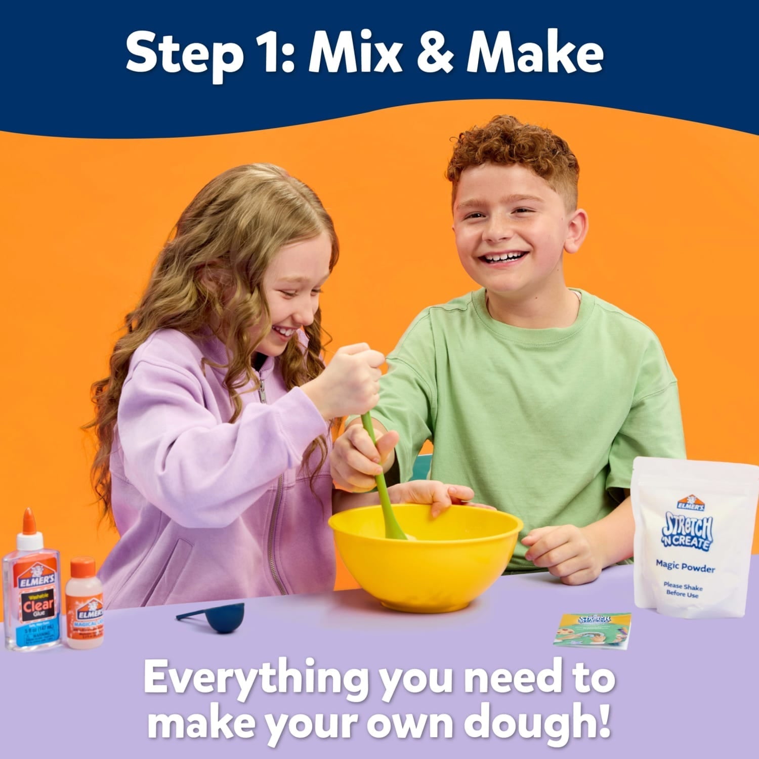 Elmer’s Stretch 'N Create Dough Kit, 3 Ways to Play, Personalization Kit, 16 Piece Kit