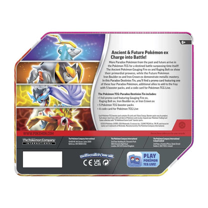 Pokemon Trading Card Games Paradox Destinies Raging Bolt ex Tin