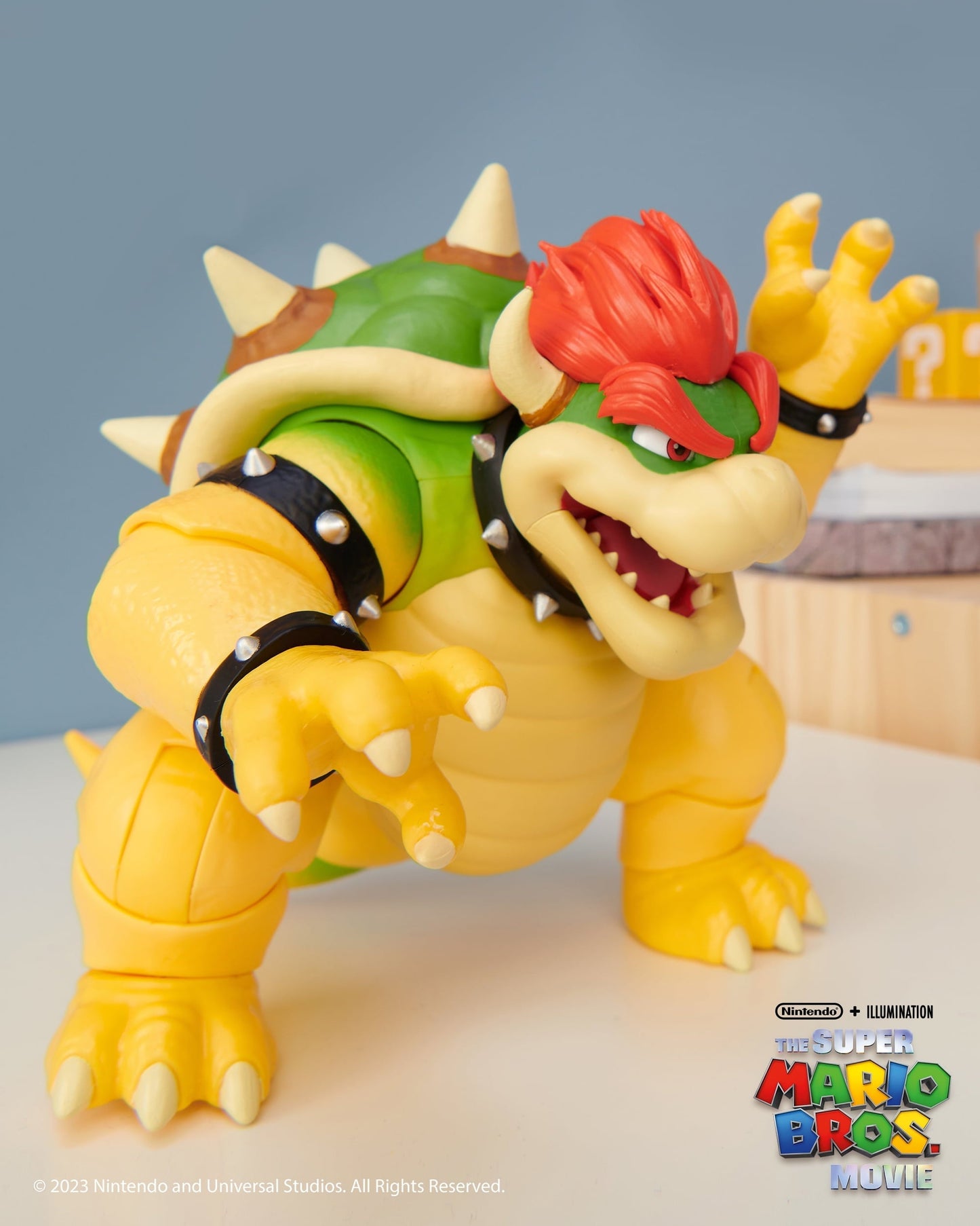 The Super Mario Bros. Movie 7 inch Feature Bowser Action Figure with Fire Breathing Effects
