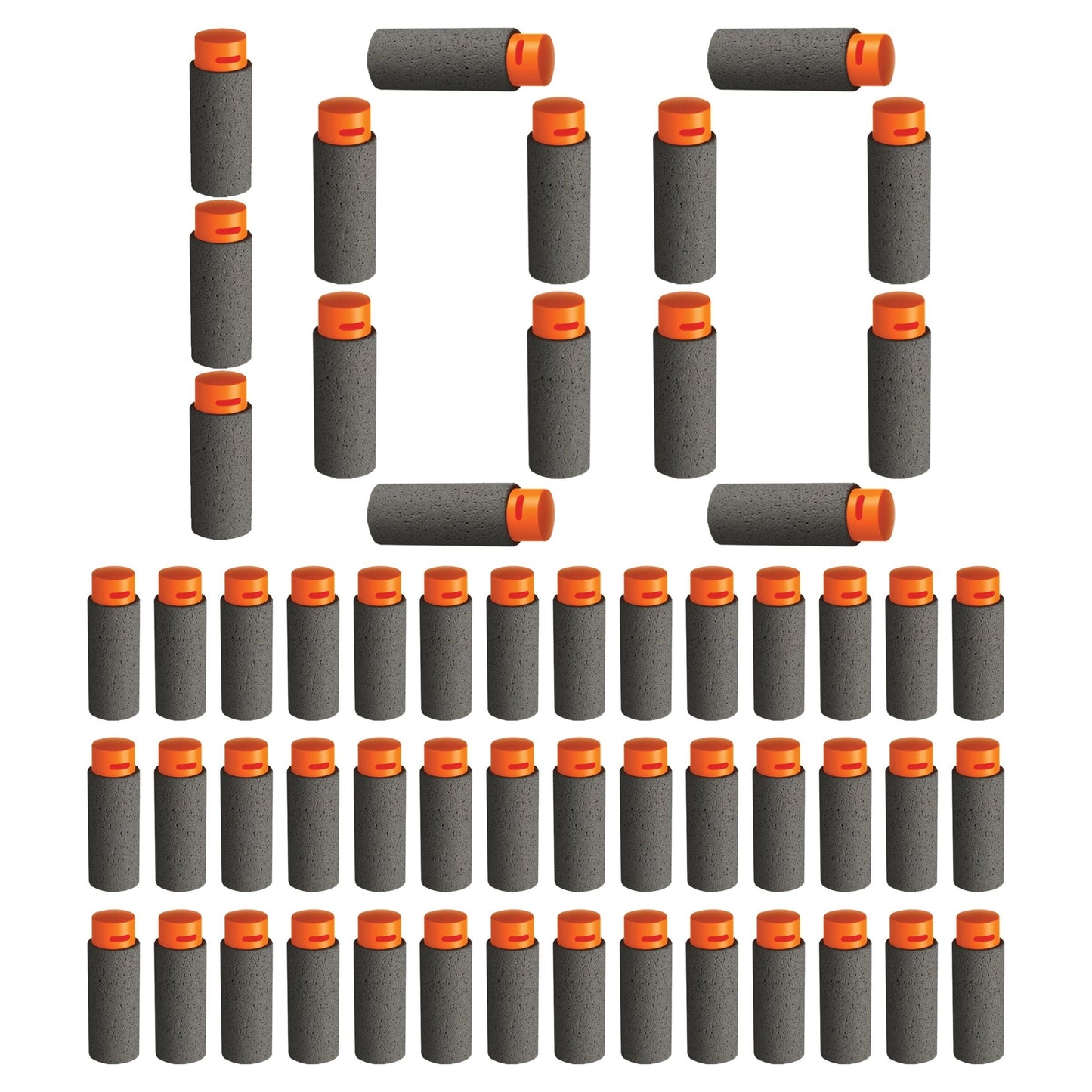 (2 pack) Adventure Force Tactical Strike 100 Half-Length Pro Foam Dart Blaster Refill, Shoots over 125 ft, Compatible with Most Pro Blasters, 14+