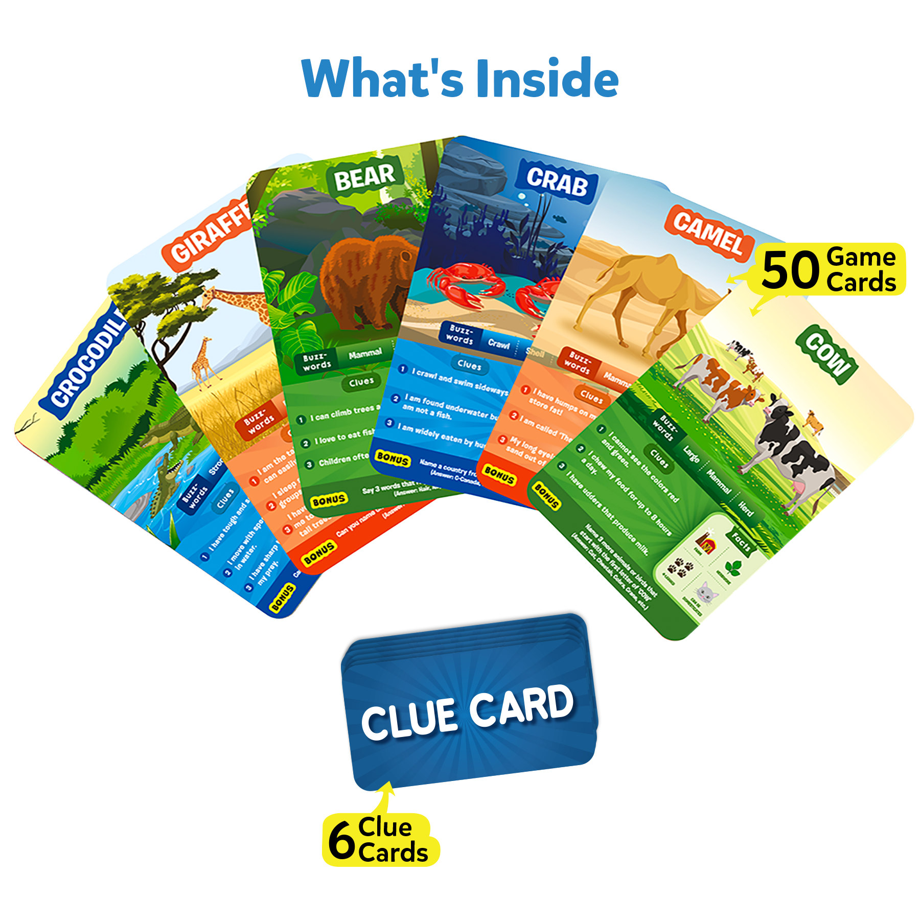 Skillmatics Family Card Games, Guess in 10 World of Animals Card Game, Gifts for Kids and Adults
