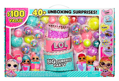 LOL Surprise Big Surprise Party, 4 Collectible Dolls, 6 Unboxing Experiences, Sand, Gel Crush, Shell Smash, Girls 4+