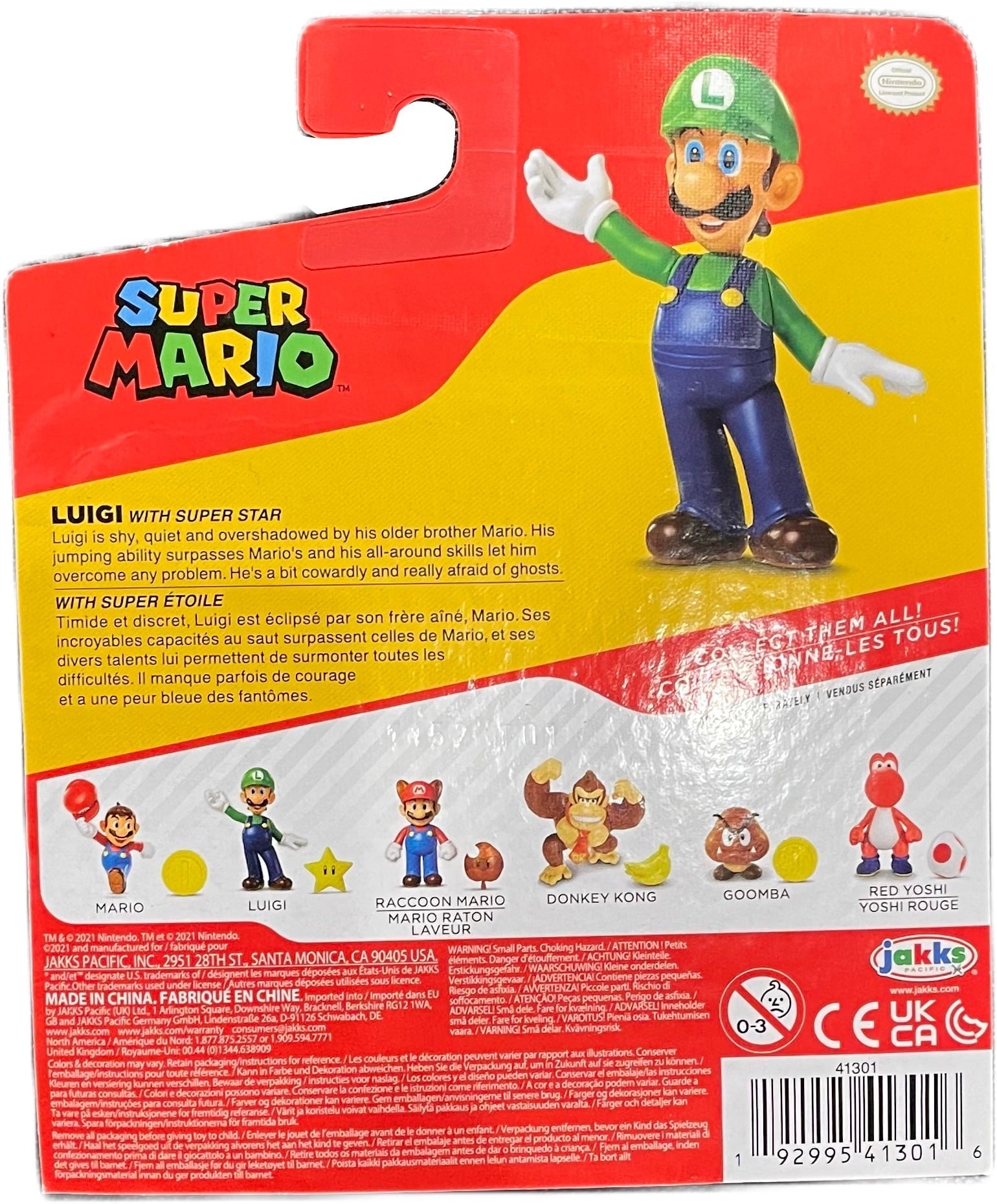 Super Mario Luigi with Super Star Figure