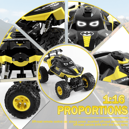 HNH 1:16 Monster Trucks Remote Control Car, 4WD Spider RC Car for Kids, RC Vehicle with Two Battery