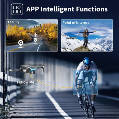 GPS Drone F194 with Camera for Adults 4K , AUOSHI Foldable Drone for Beginners with Auto Return Home, Optical Flow Positioning, Follow Me, Brushless Motor, 2 Batteries