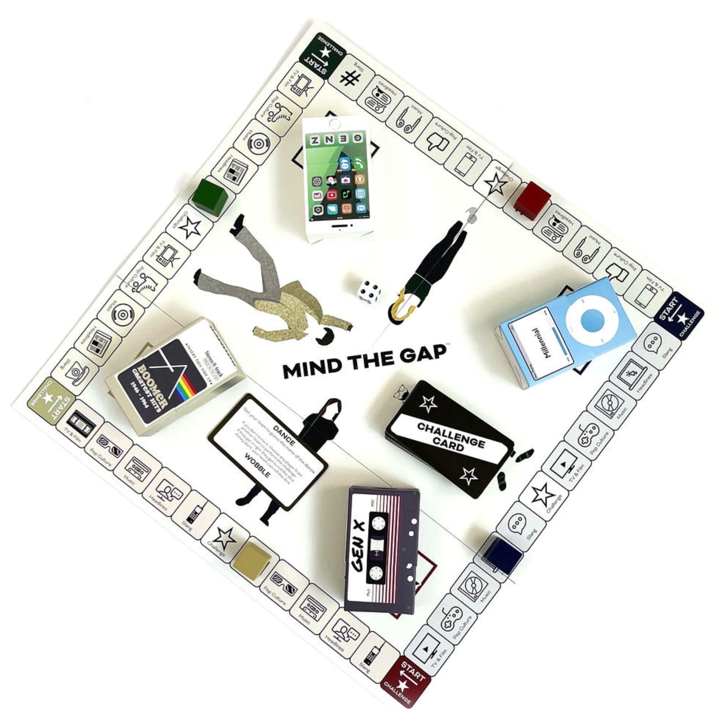 Spin Master Games, Solid Roots Mind the Gap, Trivia Game for the Generations, for Ages 10 and up