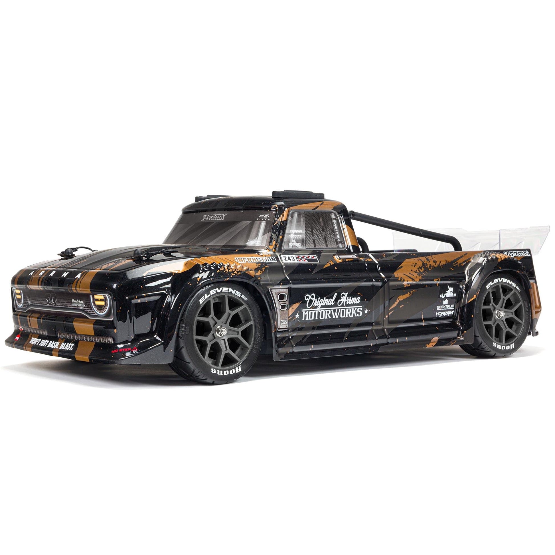 ARRMA RC Truck 1/8 INFRACTION 4X4 3S BLX 4 Wheel Drive All-Road Street Bash Resto-Mod Truck RTR Batteries and Charger Not Included Gold ARA4315V3T1 Trucks Electric RTR Other