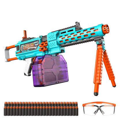 Adventure Force Tactical Strike Boxer Pro Ultimate Pro Flywheel Full-Auto Motorized Belt Blaster, Shoots Up to 150 FT, 55-Piece Pro Blaster Set up to 6 Rounds per Second, 14+