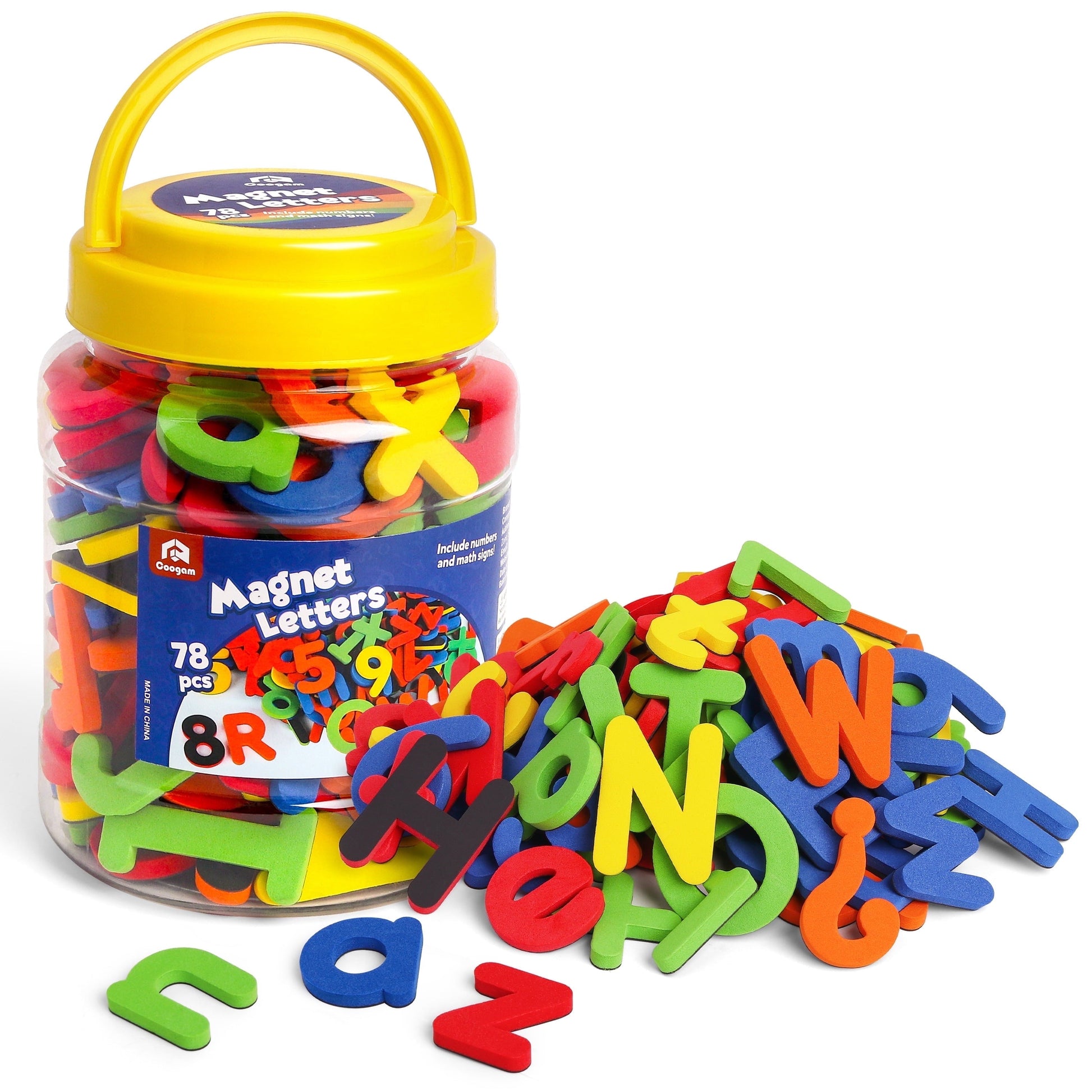 Coogam EVA Fridge Magnetic Numbers and Letters Alphabet Learning Toys for 3 years Old(78 Pieces)
