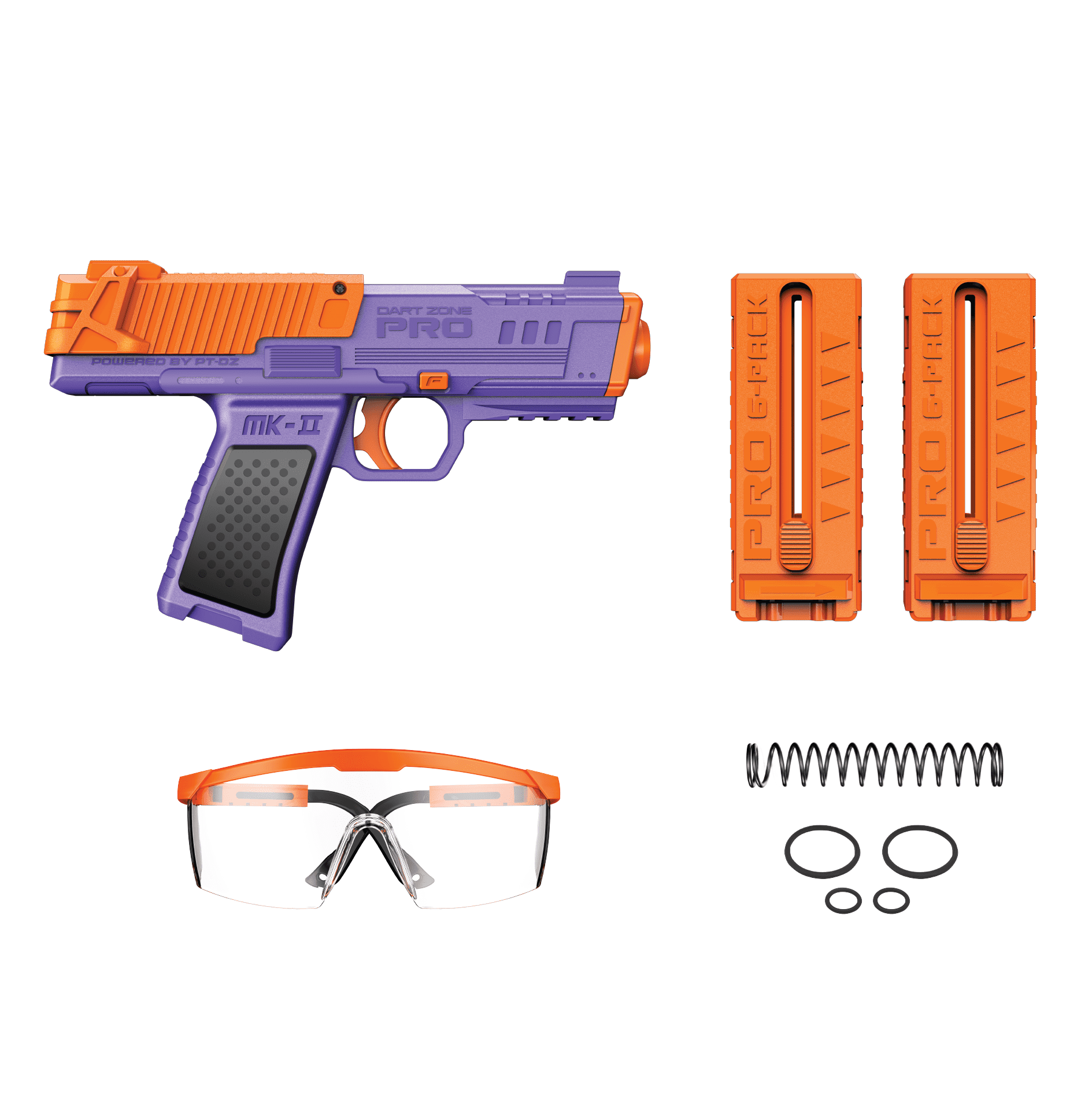 Dart Zone Pro-Series MK-2 Foam Blaster for Adults, Teens - Soft Bullet Blaster Ages 14+ with 12 Nitroshot+ Half Length Darts and 2 Speed loaders - 14+