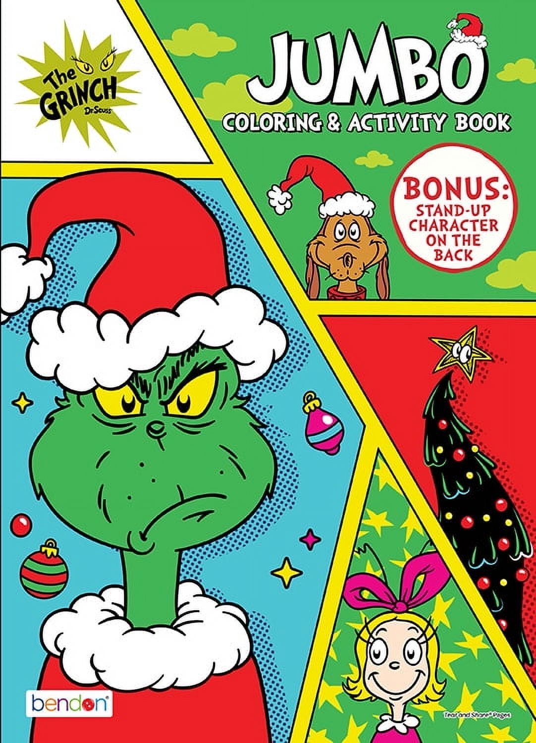 Dr. Seuss How The Grinch Stole Christmas Jumbo Coloring & Activity Book, 64-pages, by Bendon, Paperback