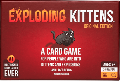 Exploding Kittens Original Edition - Hilarious for Family Game Night - Party Game - For Ages 7 and up - 56 Cards - 2-5 Players - 15 Minutes