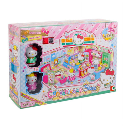 Hello Kitty Figure Urban Facilities Series Fun Toys Luxury duplex villa amusement park Hambur Shop Birthday Gift