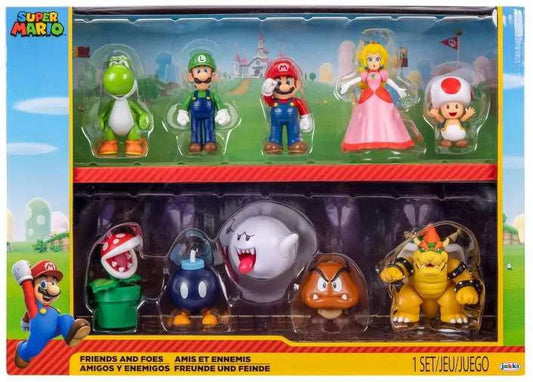 Jakks Pacific Collectible Child Mario Action Figure, Multicolor, 1.19 lbs, 10 Pack