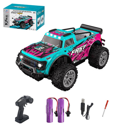 KF23 Remote Control Car, 1:20 Scale High Speed RC Cars, 2WD 20Km/h with Two Rechargeable Batteries, Remote Control Monster Truck Off Road Racing Car Toys for Kids and Boys