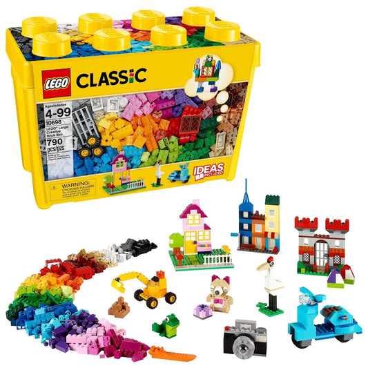 LEGO Classic Large Creative Brick Box, 790-Piece Set for Kids 4+, Toy Storage, 10698