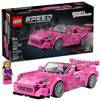 LEGO Speed Champions 2 Fast 2 Furious Honda S2000 Car Toy 77241 for Kids, Boys, and Girls, Ages 9+ - Birthday Gift Idea for Race Car and Movie Fans - Includes Suki Minifigure