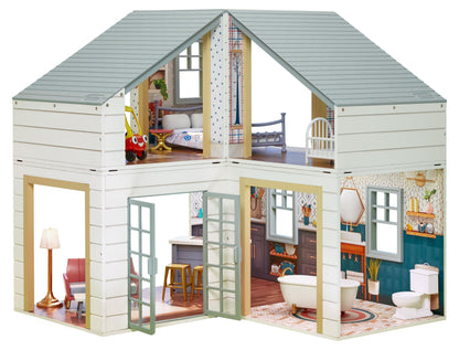 Little Tikes Real Wood Stack ‘N Style Dollhouse with 14 Accessories