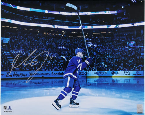 Max Domi Toronto Maple Leafs Autographed 16" x 20" Blue Jersey Intro Photograph - Fanatics Authentic Certified