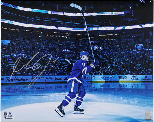 Max Domi Toronto Maple Leafs Autographed 16" x 20" Blue Jersey Intro Photograph - Fanatics Authentic Certified
