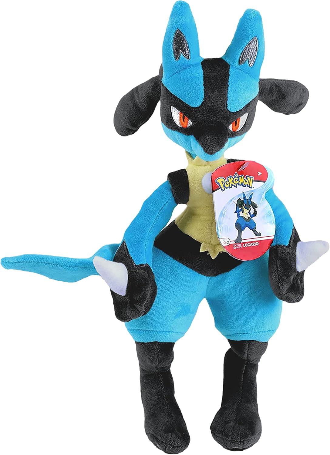 Pokemon 12" Large Lucario Plush - Officially Licensed - Generation IV Figure - Quality Soft Stuffed Animal Toy - Gift for Kids, Boys, Girls - 2+