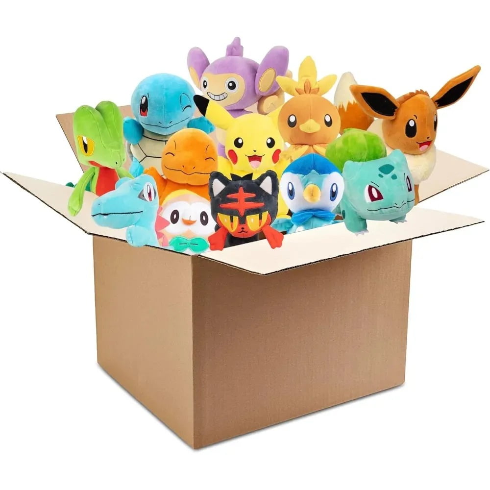 Pokemon 8" Mystery Blind Box 3-Pack Plush - Receive 3 Assorted Random Styles Including Limited Edition Silver Pokemon - Officially Licensed - Surprise Stuffed Animal Toy - Gift for Kids, Boys, Girls