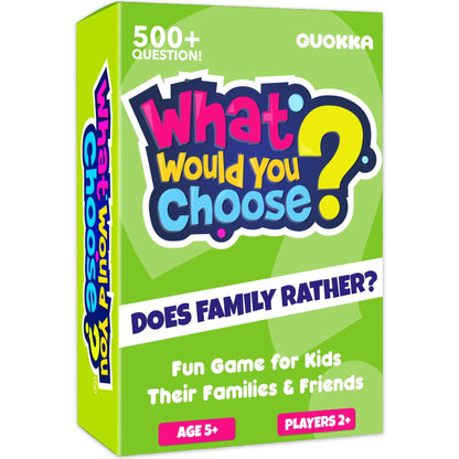 QUOKKA Board Games for Kids 6-12 - Family Card Game - What Would You Choose | Do Family Rather?
