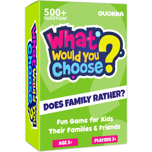 QUOKKA Board Games for Kids 6-12 - Family Card Game - What Would You Choose | Do Family Rather?