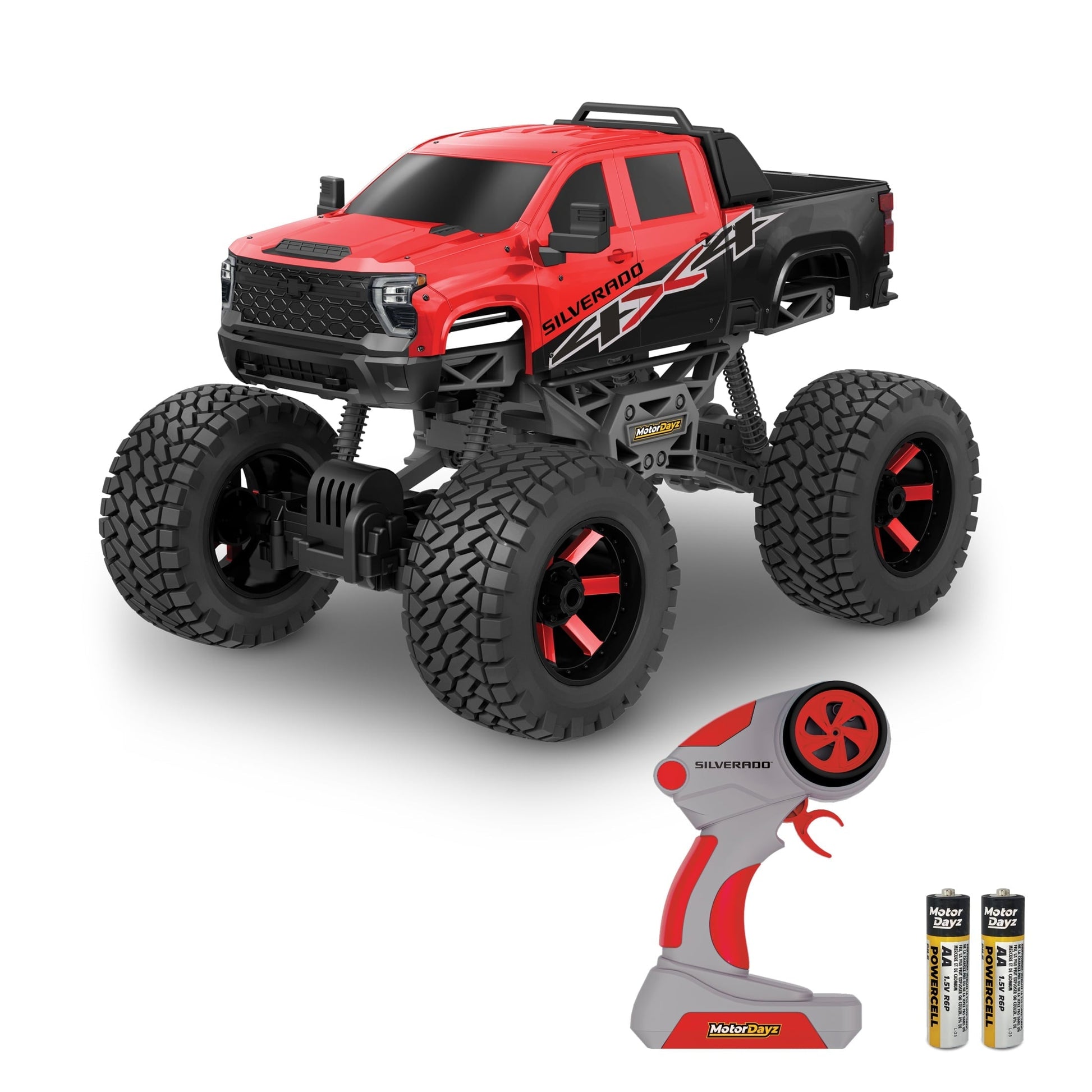 Motor Dayz (1:10) Chevrolet Silverado Heavy Metal Remote Control 4X4 Truck