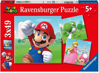 Ravensburger Super Mario Children's Jigsaw Puzzle - 3x49 Pieces Set