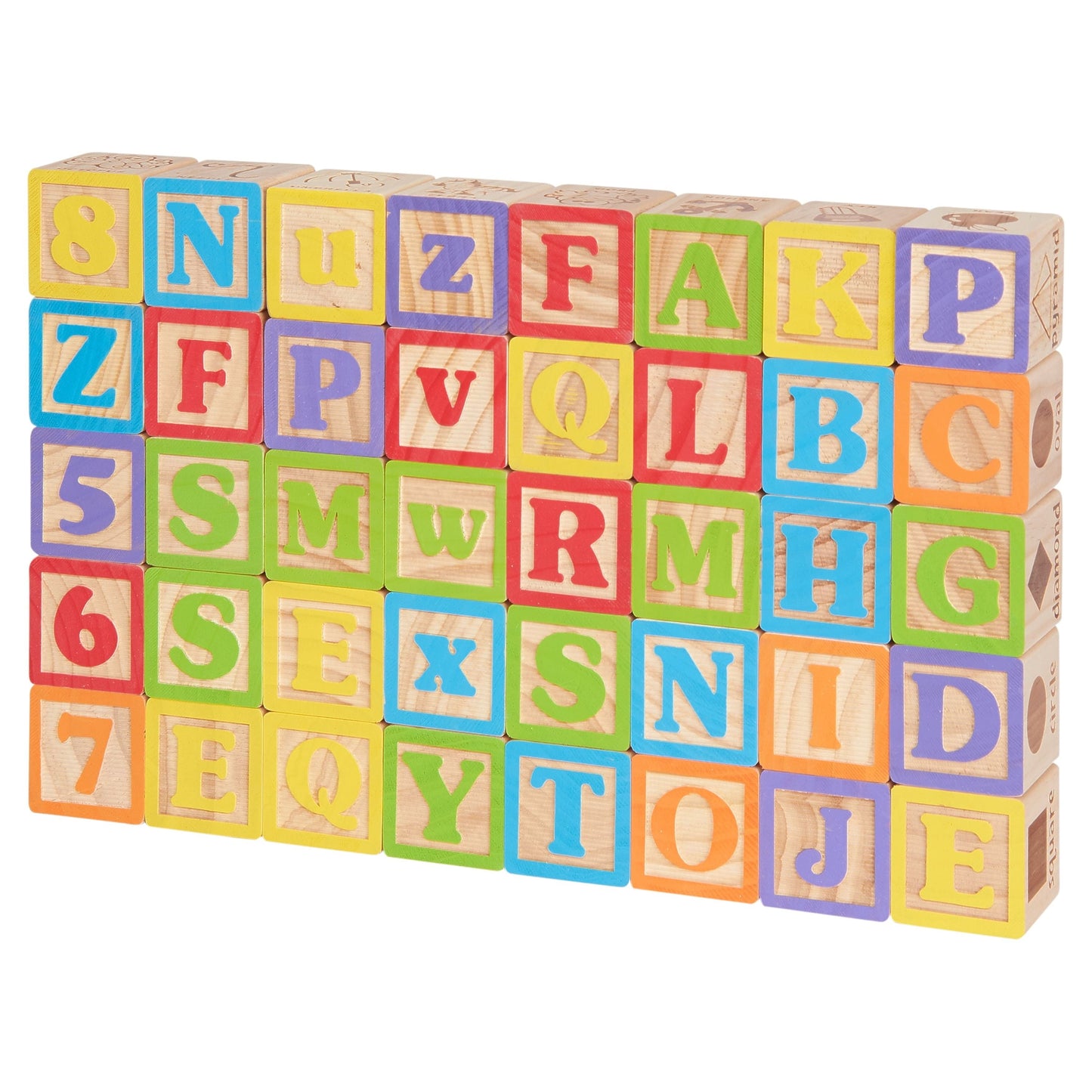 Spark Create Imagine ABC Wooden Blocks, 40 Pieces, Baby and Toddler Toys for Ages 18 months and older