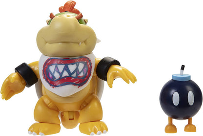 Super Mario Bowser Jr. Action Figure with Bob-Omb