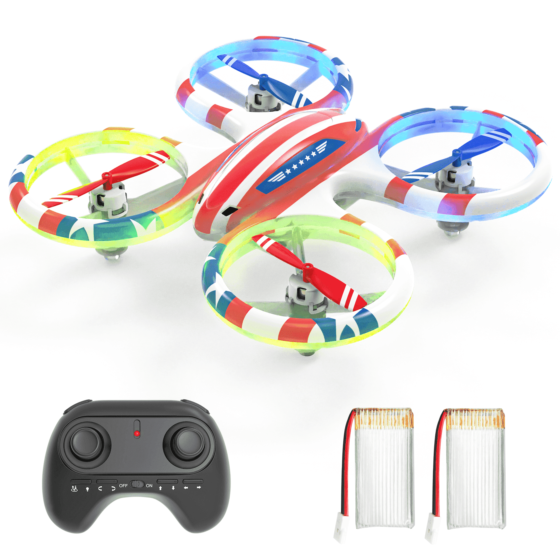 YCFUN RC Drone for Kids, Mini Kid Drone with Lights, 360° Flips, One-Key Takeoff/Landing, Remote Control Quadcopter for Boys Girls & Beginners
