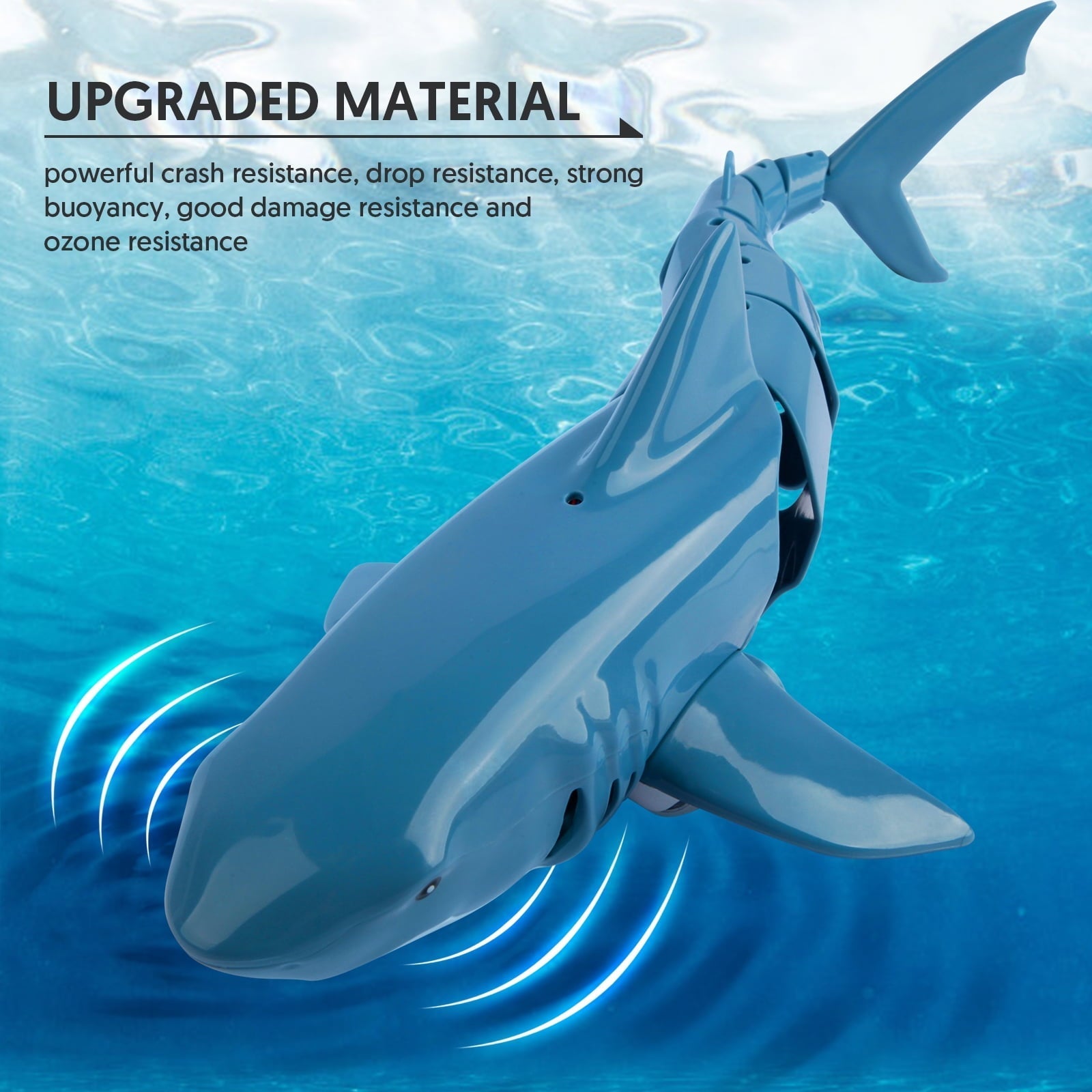 UUGEE Remote Control Shark Toys, 2.4G Mini RC Boat Toy for Boys Girls, Swimming Pool Toys RC Shark Christmas Birthday Gifts for Kids Age 6+