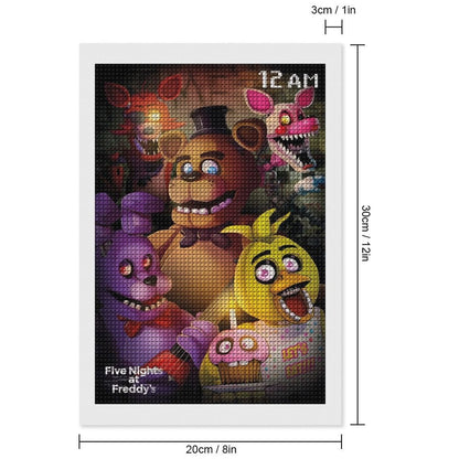 Diamond Painting Set Five Nights At Freddy's FNAF Diamond Art Painting with Diamond DIY Set for Bedroom Living Room Bathroom Wall Decoration 8"x12"