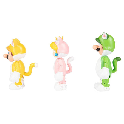 Super Mario 3D World Multi Pack Browsers Fury Toy Cat Mario Peach Luigi Figures